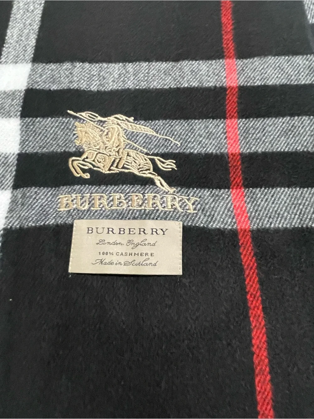 Check Cashmere Scarf GWP Burberry